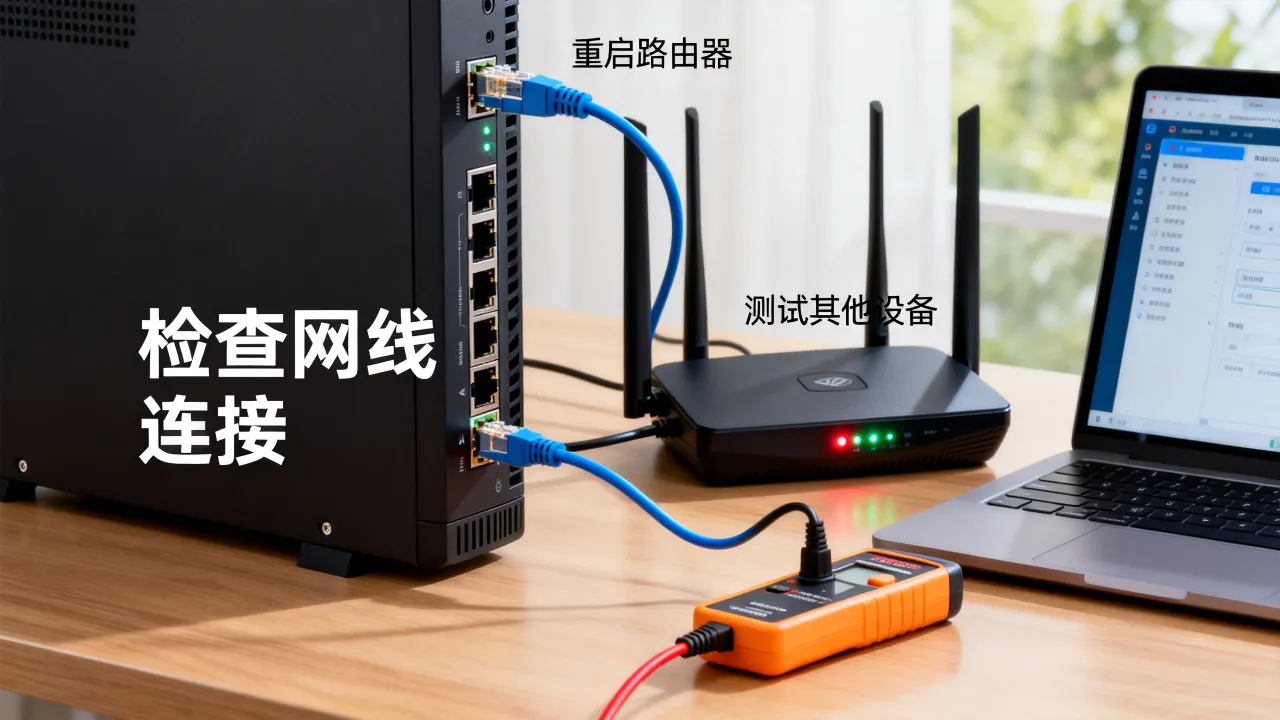 服务器连不上宽带怎么办，如何排查网络连接故障的原因