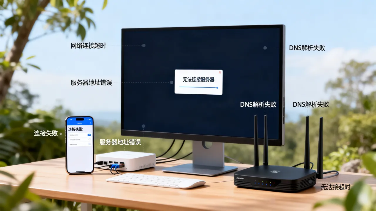 为什么我的ID无法连接服务器？，失败原因是什么？