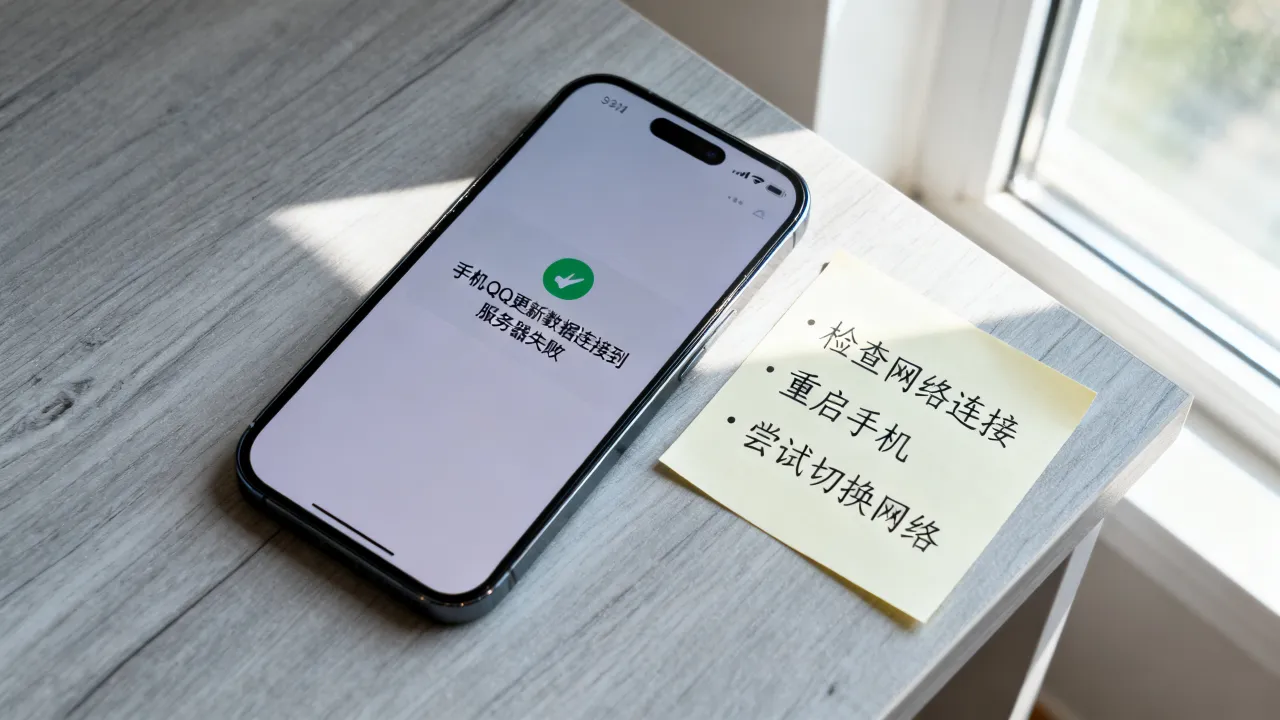 手机QQ为什么更新数据连接到服务器，更新数据连接失败怎么办。