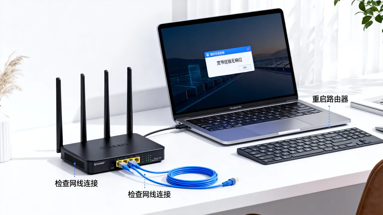 宽带登录服务器未响应怎么回事，宽带连接服务器无响应怎么解决