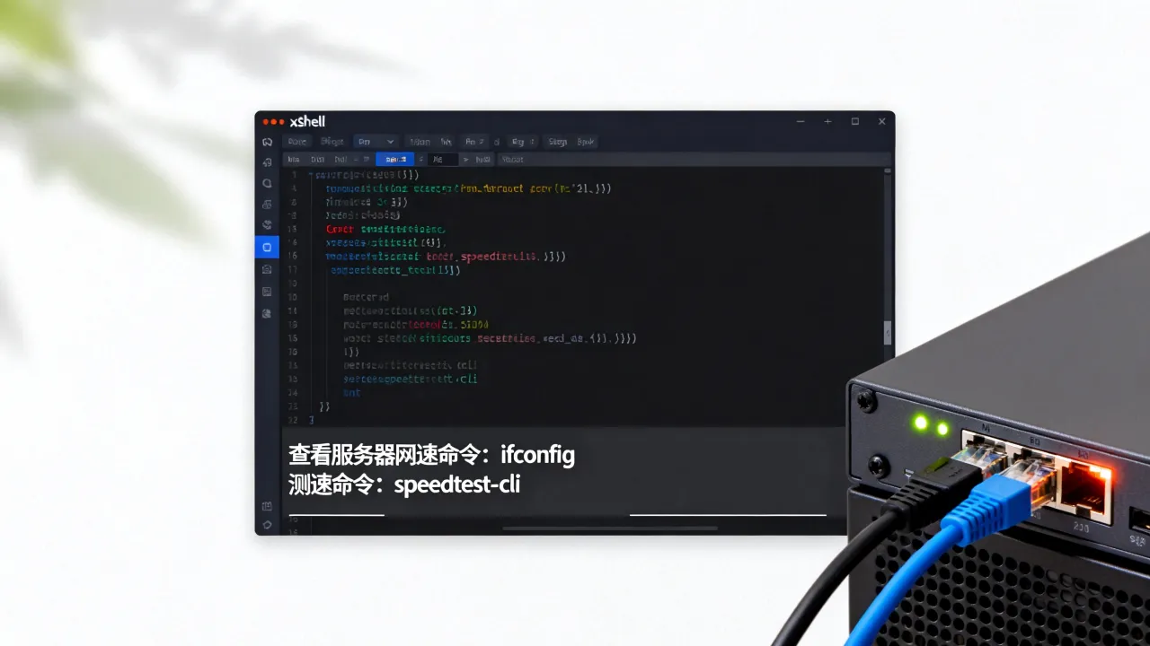 xshell怎么查看服务器网速？网速慢如何测速