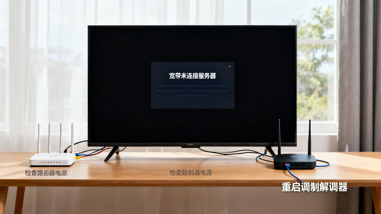 电视宽带未连接服务器怎么办？电视宽带未连接服务器怎么解决？