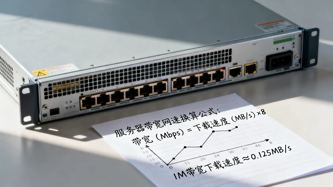 服务器网速怎么计算，服务器带宽网速换算公式及1M带宽下载速度
