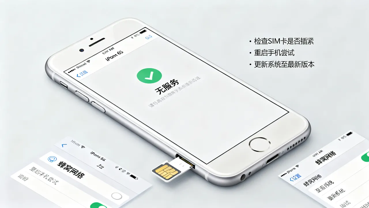 苹果6s为什么显示无服务器，苹果6s无服务怎么解决
