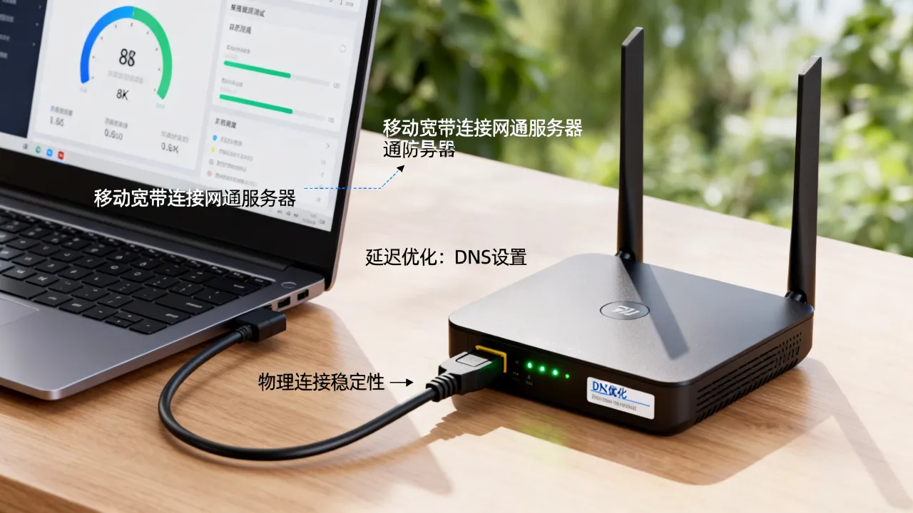 移动宽带能玩网通服务器吗，延迟高怎么解决