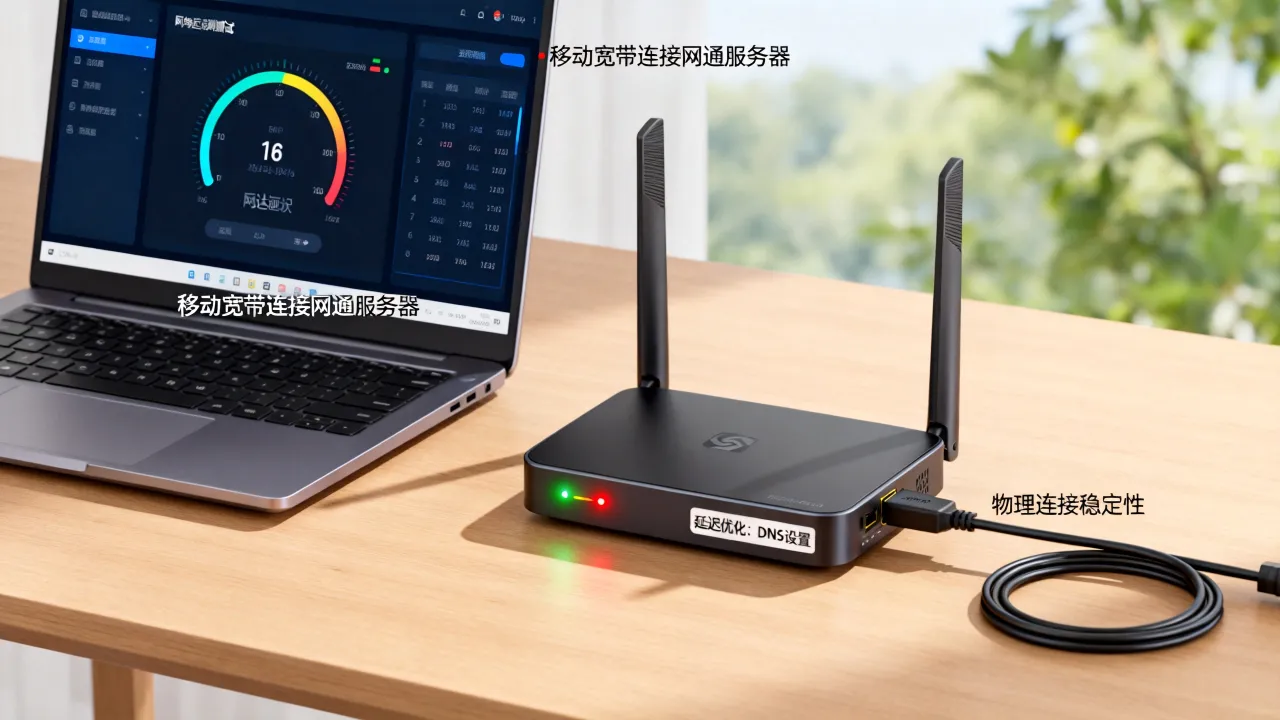 移动宽带能玩网通服务器吗，延迟高怎么解决