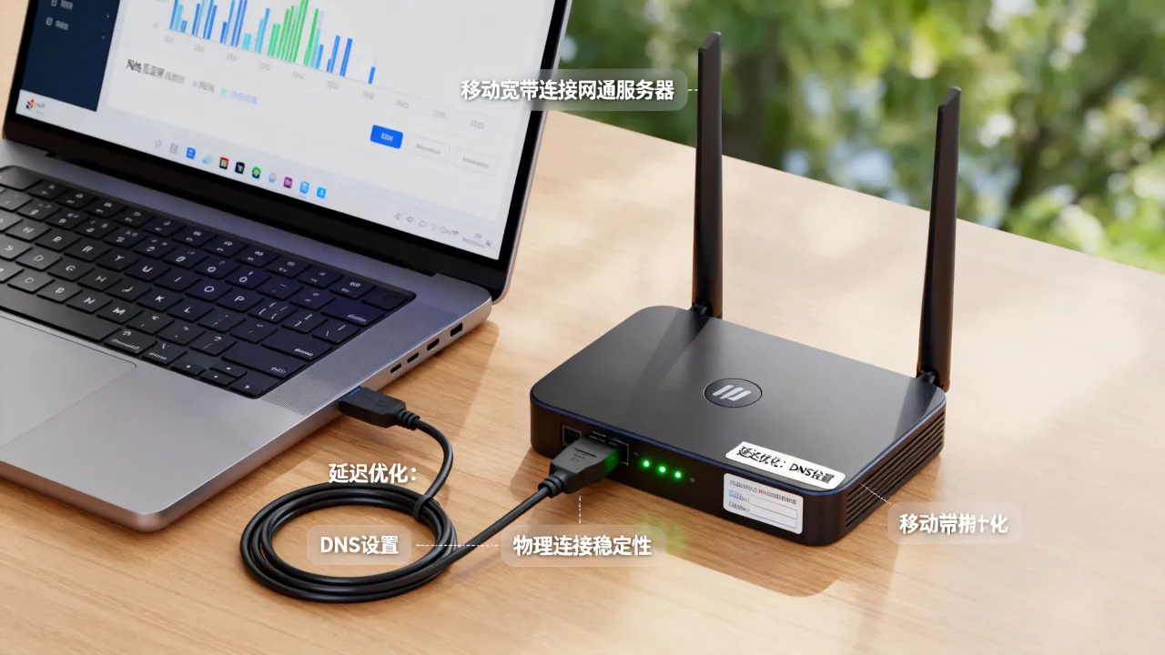 移动宽带能玩网通服务器吗，延迟高怎么解决