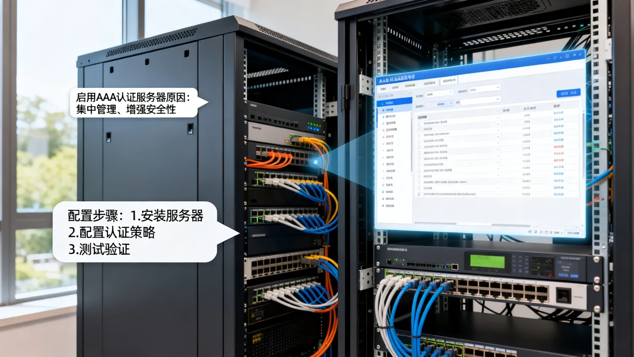 为什么要启用AAA认证服务器，AAA认证配置步骤有哪些？