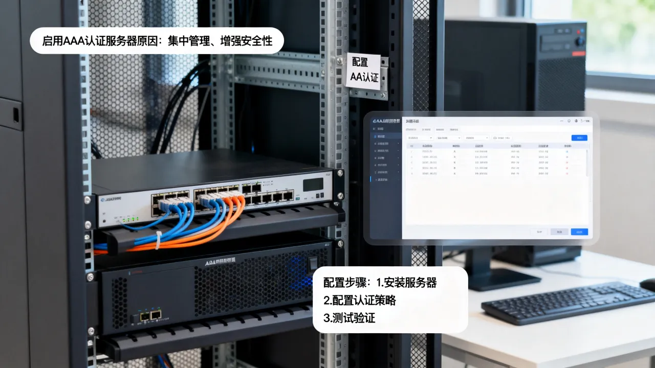 为什么要启用AAA认证服务器，AAA认证配置步骤有哪些？