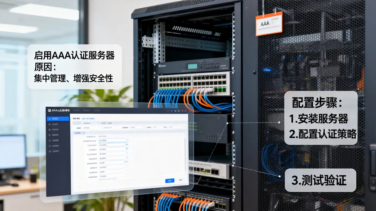 为什么要启用AAA认证服务器，AAA认证配置步骤有哪些？