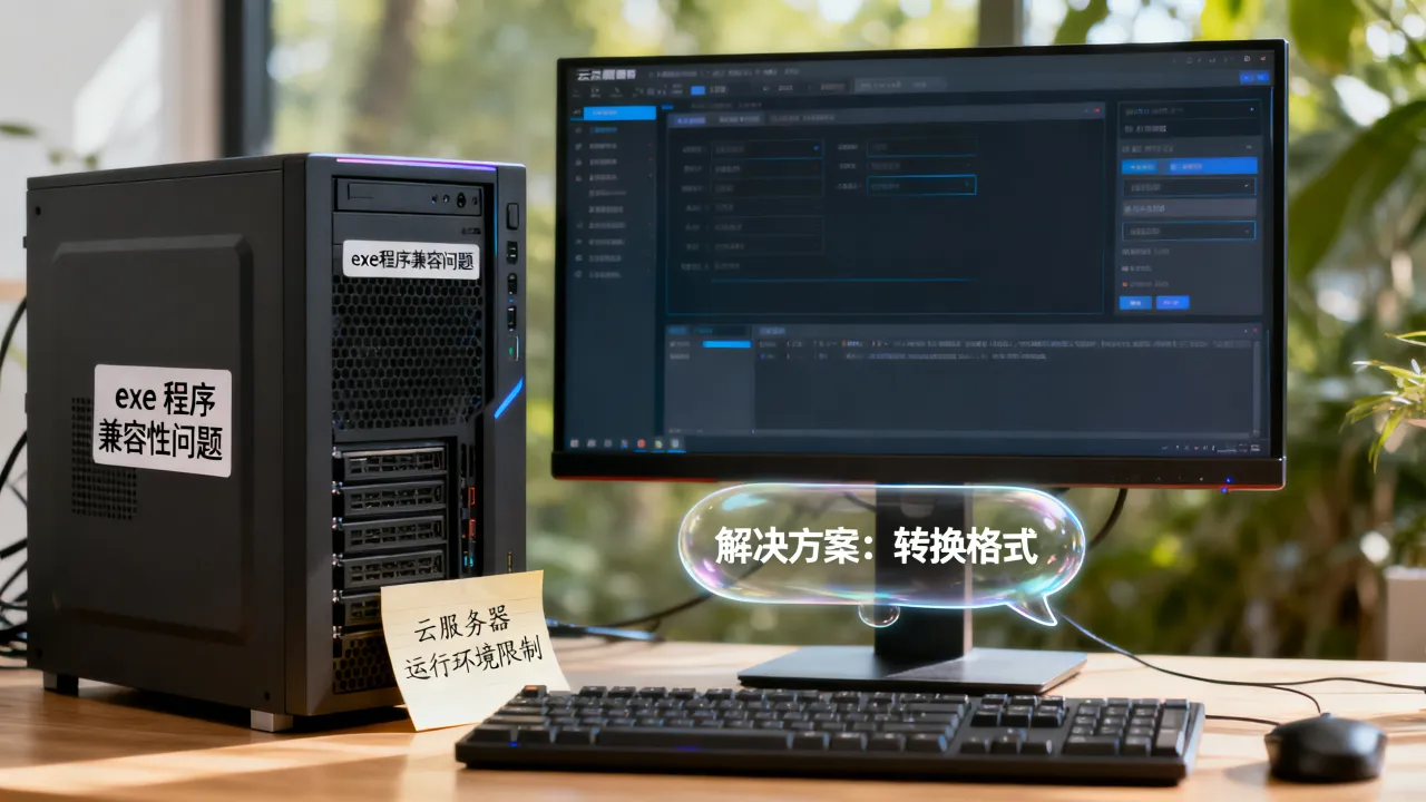 云服务器为什么不能运行exe程序？云服务器无法运行exe怎么办