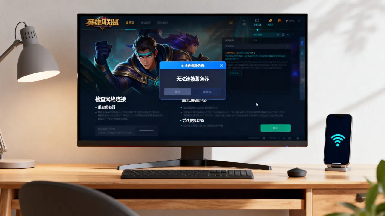 为什么lol进游戏无法连接服务器失败，连接服务器失败怎么办