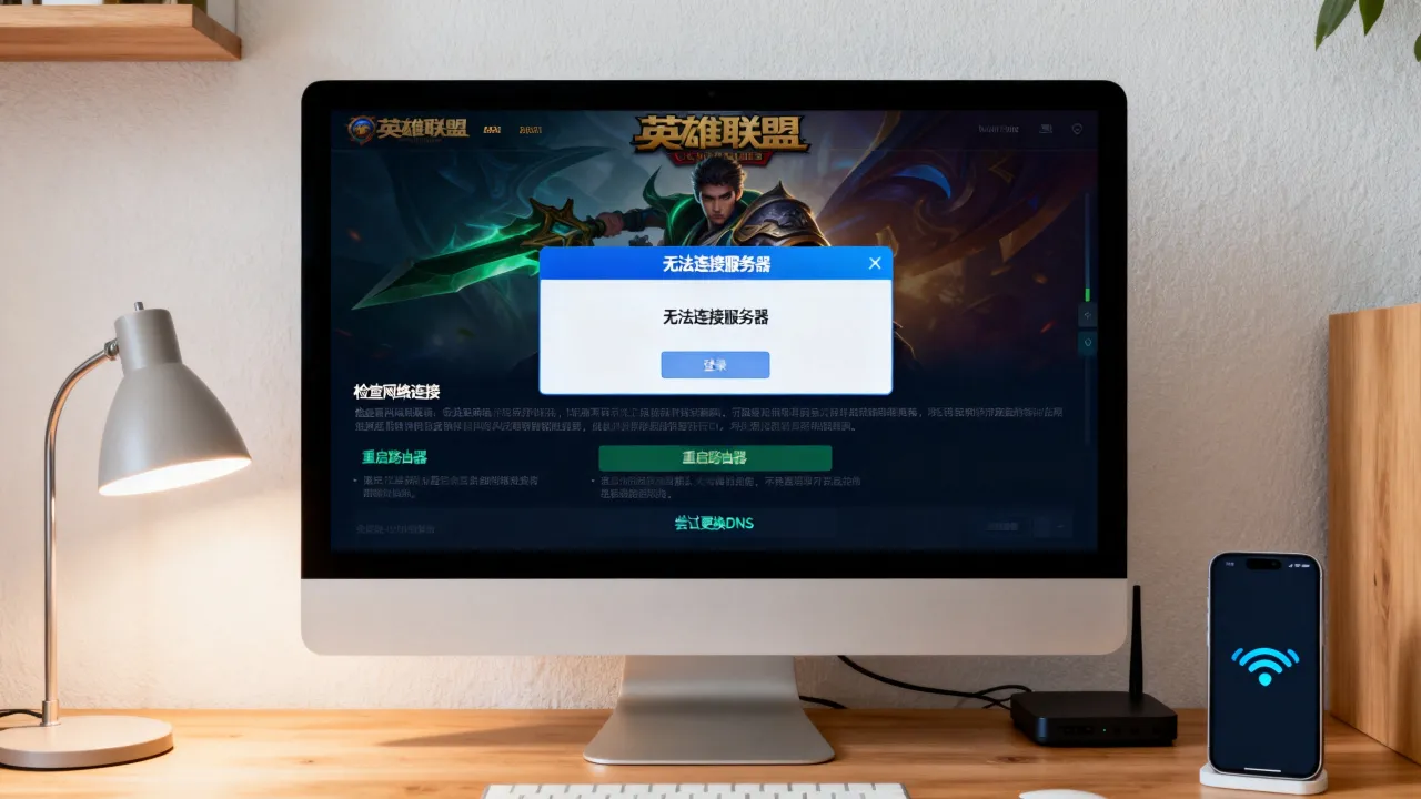 为什么lol进游戏无法连接服务器失败，连接服务器失败怎么办