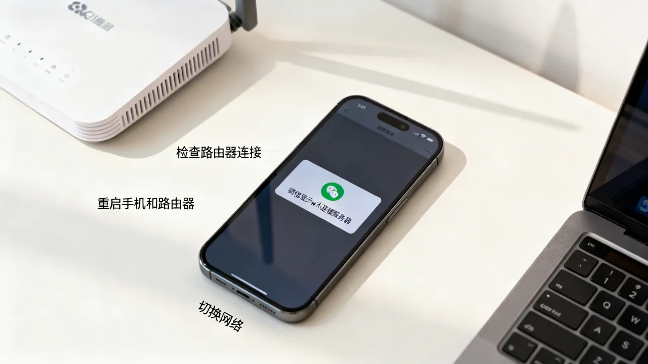 为什么微信会显示wifi连接服务器，怎么解决？