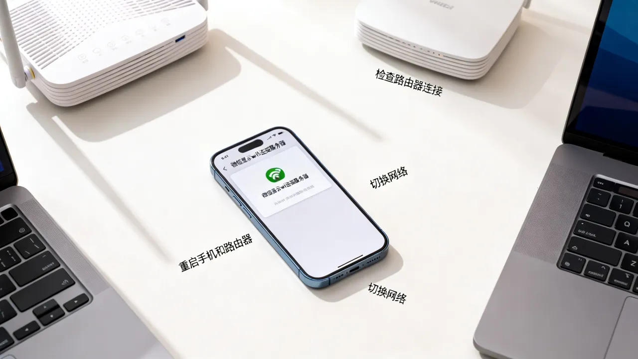 为什么微信会显示wifi连接服务器，怎么解决？