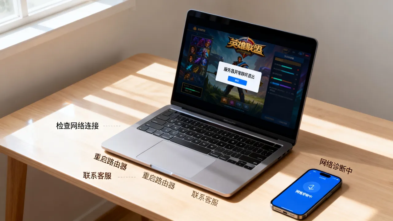 LOL为什么服务器异常即将退出，英雄联盟服务器异常怎么解决