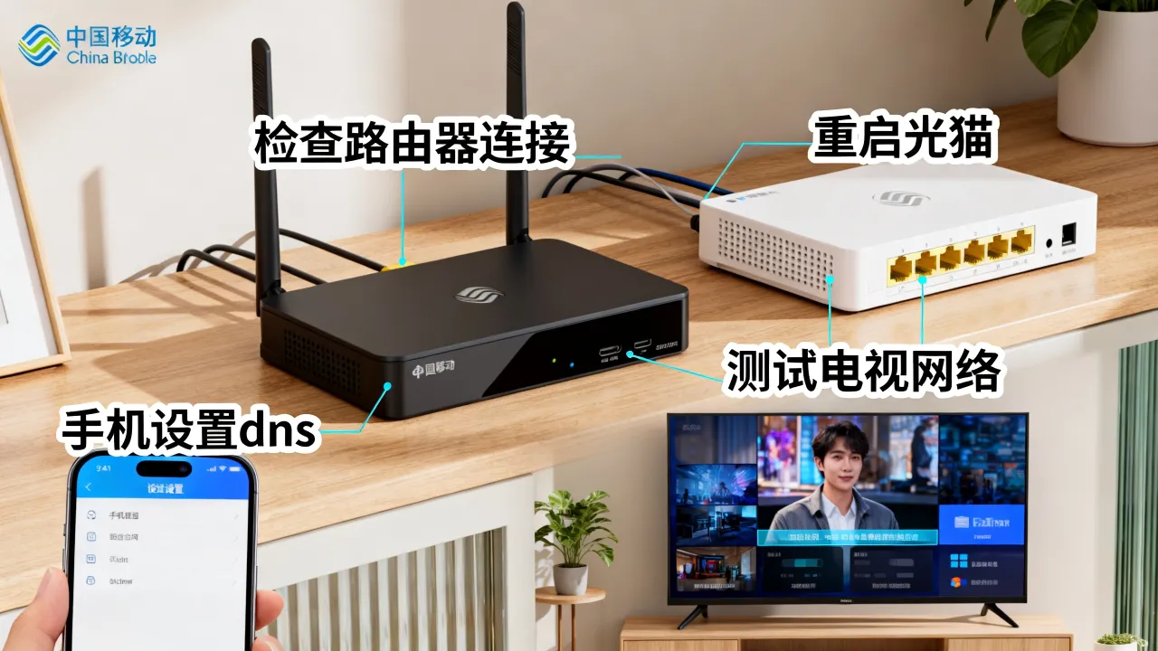 中国移动宽带电视dns服务器错误怎么办？修复方法