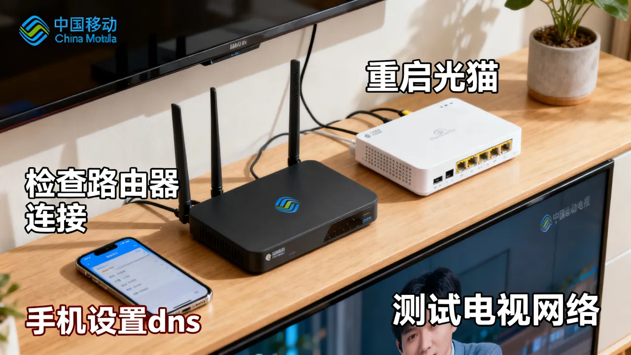 中国移动宽带电视dns服务器错误怎么办？修复方法