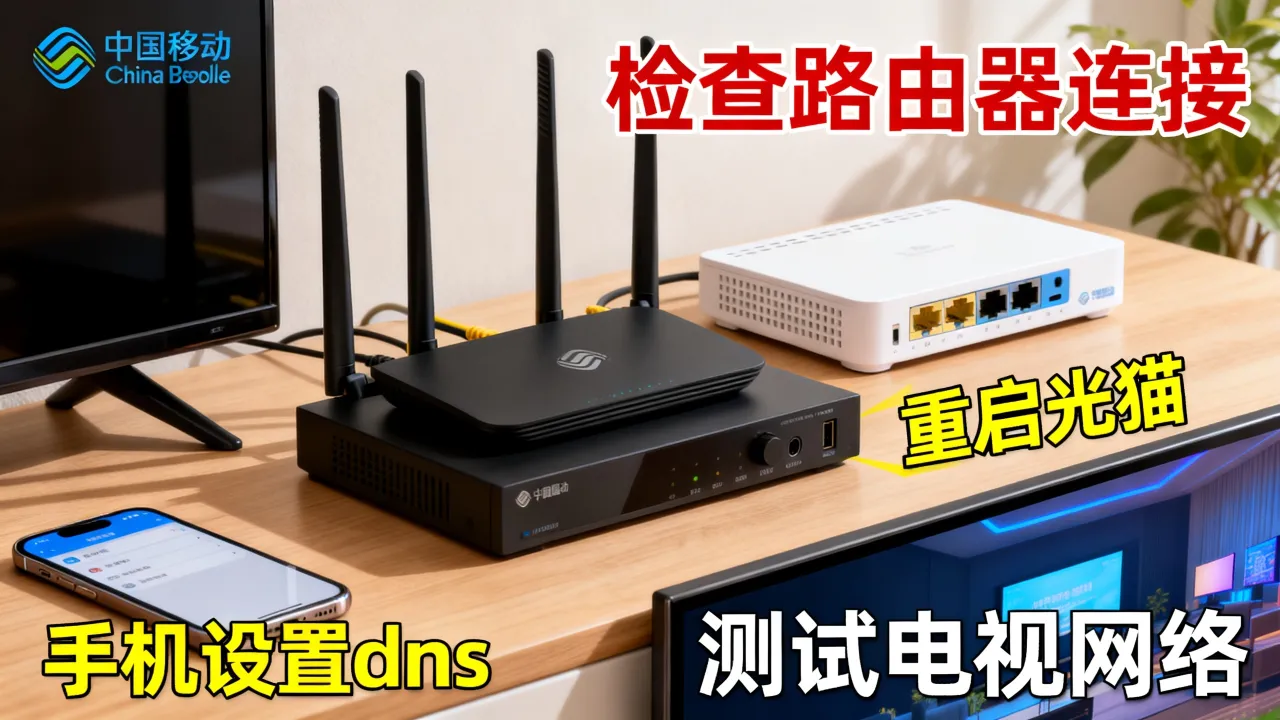 中国移动宽带电视dns服务器错误怎么办？修复方法