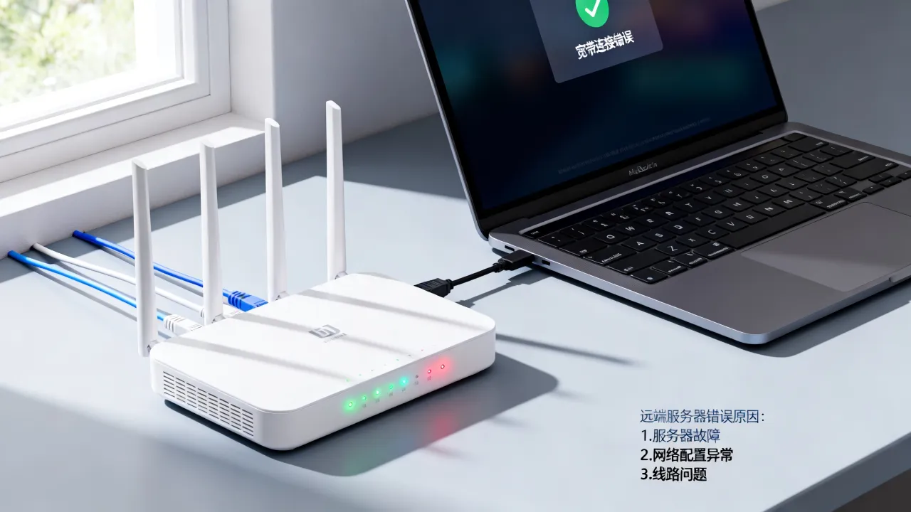 宽带远端服务器错误是什么原因，宽带连接错误怎么解决