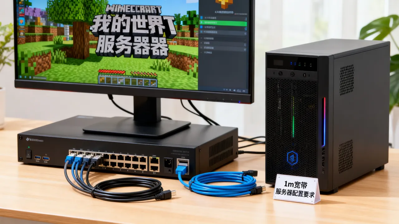 我的世界1m宽带可以开服务器吗，我的世界服务器配置要求高吗