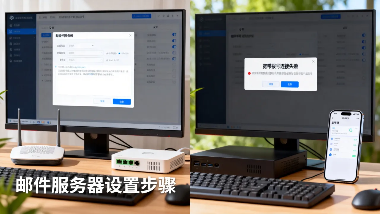 邮件服务器怎么设置宽带拨号？，宽带拨号连接失败怎么回事