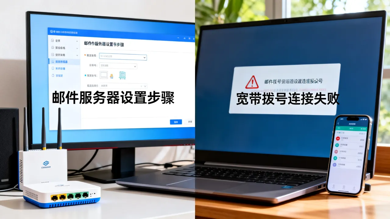 邮件服务器怎么设置宽带拨号？，宽带拨号连接失败怎么回事