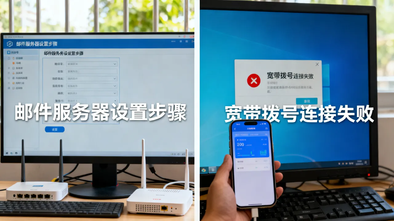邮件服务器怎么设置宽带拨号？，宽带拨号连接失败怎么回事
