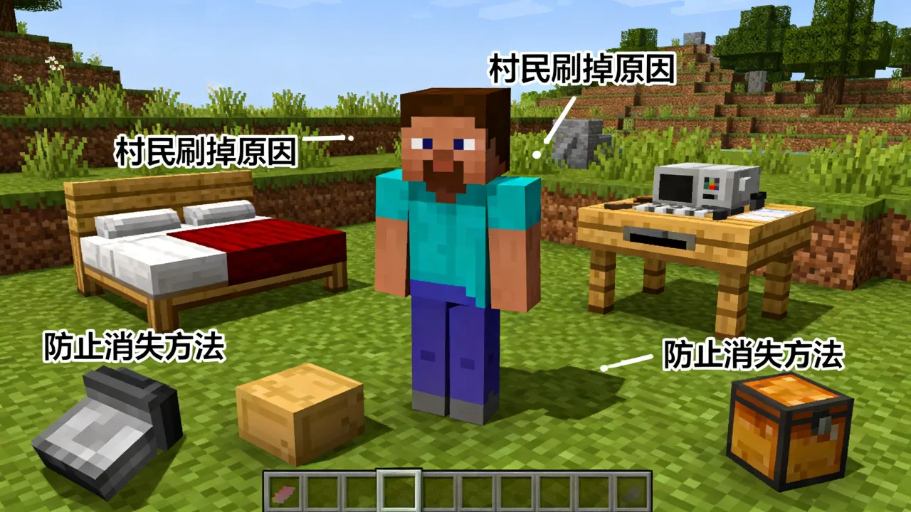 为什么mc服务器会把村民刷掉，怎么防止村民消失？