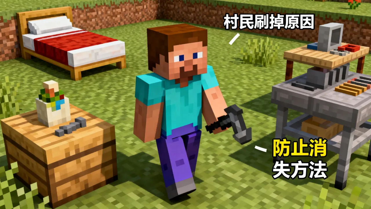 为什么mc服务器会把村民刷掉，怎么防止村民消失？