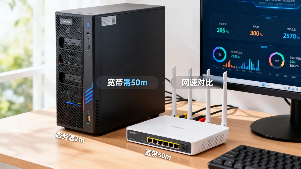 服务器2m和宽带50m哪个网速快，带宽选择哪个好？