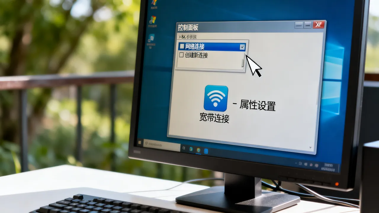 xp怎么在桌面上添加宽带连接服务器，宽带连接图标不见了怎么办