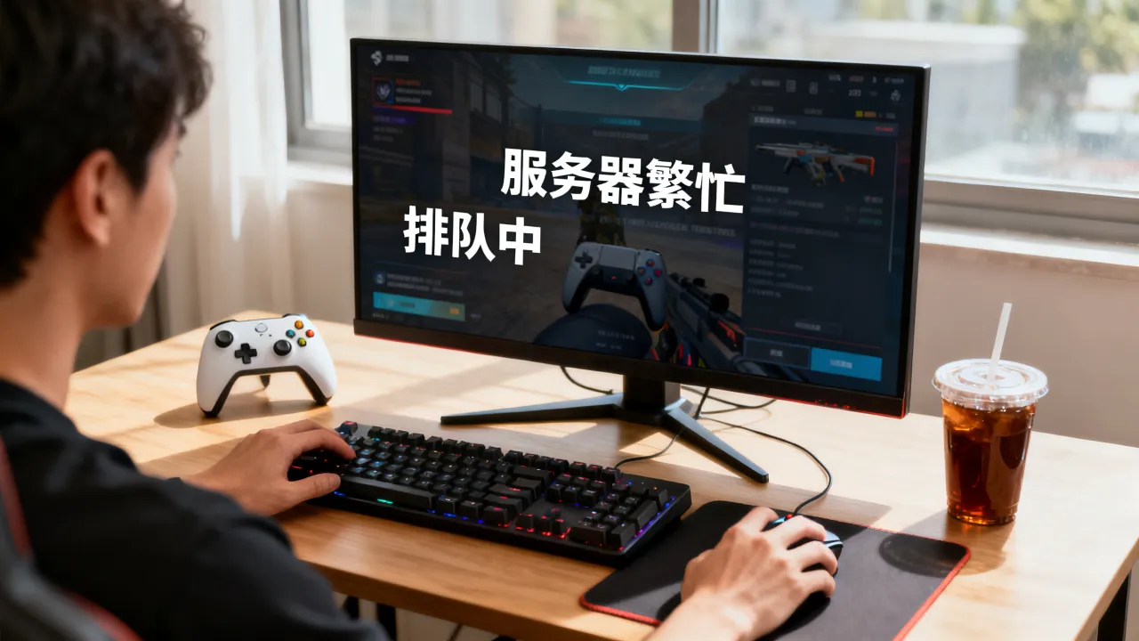 吃鸡pc版为什么老是服务器忙，服务器爆满排队进不去怎么办？