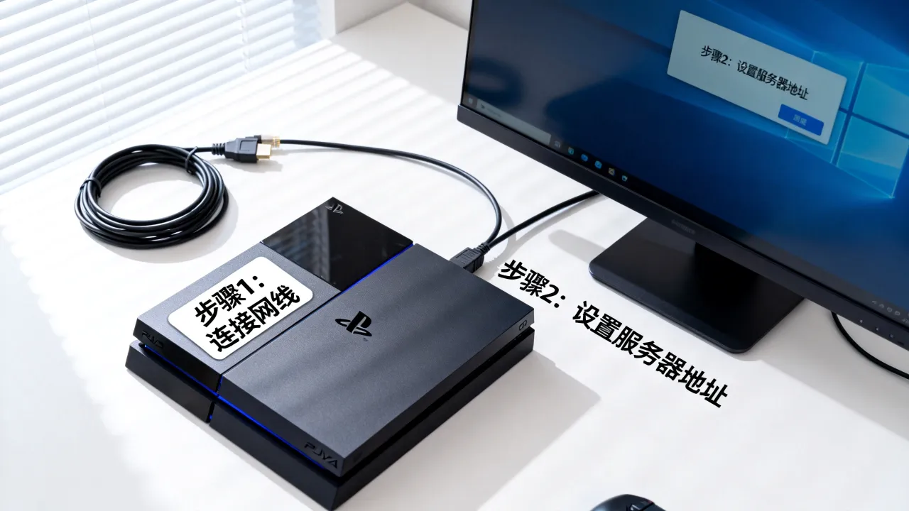 PS4宽带怎么连接电脑，PS4连接电脑服务器地址怎么设置