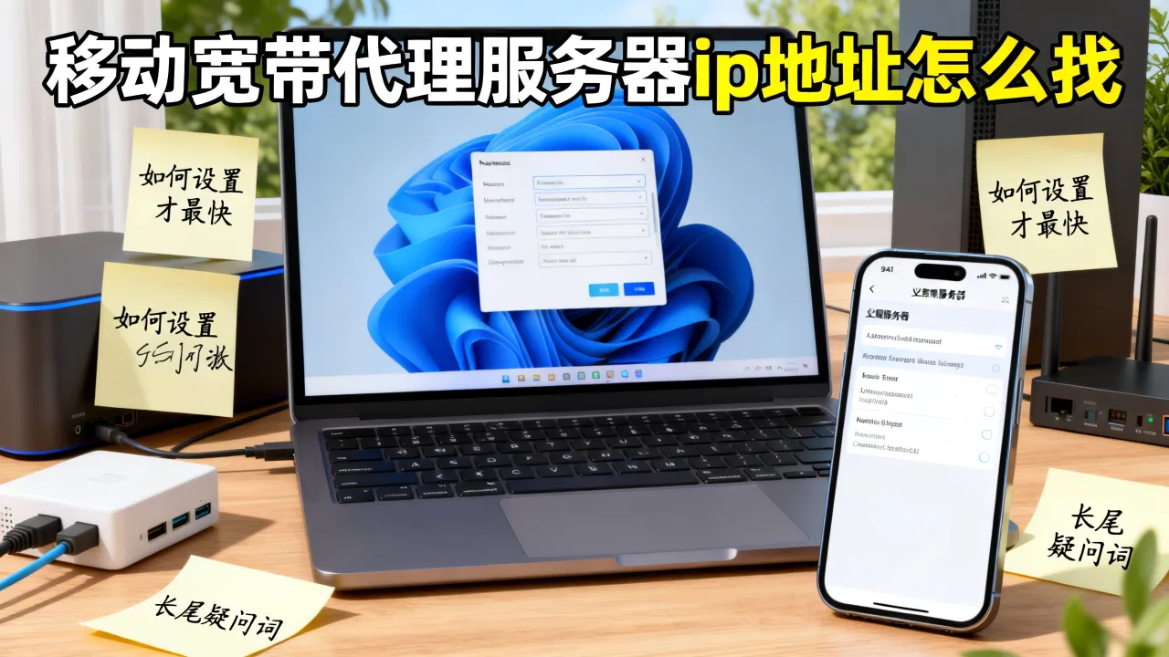 移动宽带代理服务器ip地址怎么找？如何设置才最快，长尾疑问词