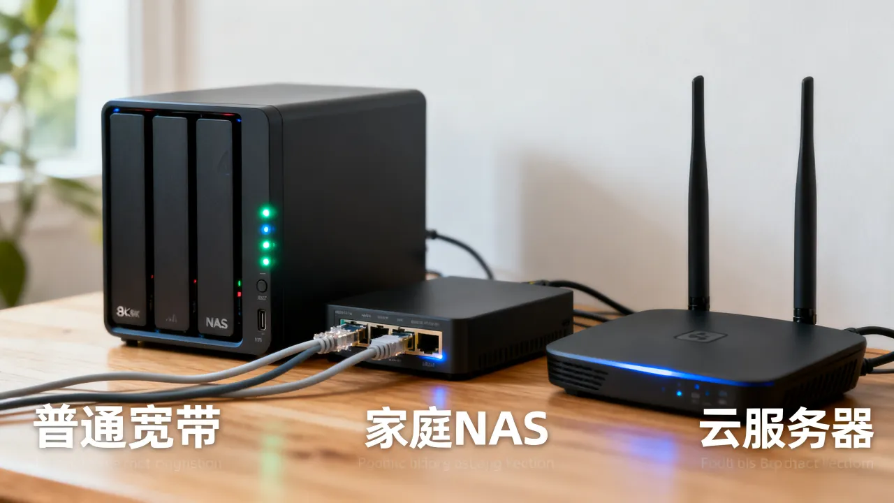 普通宽带能不能做电影服务器，家庭NAS还是云服务器？