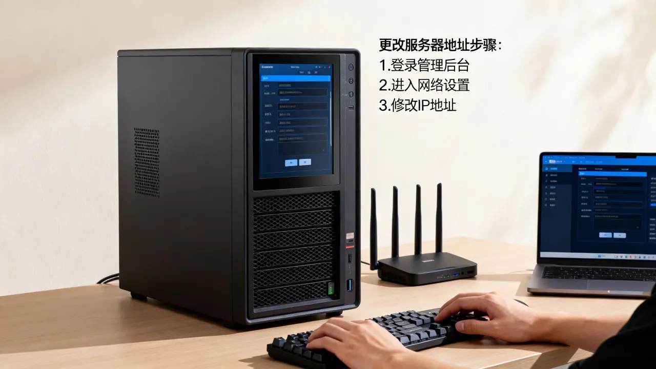 如何更改网维服务器地址？网站IP变更后需要重新配置吗？