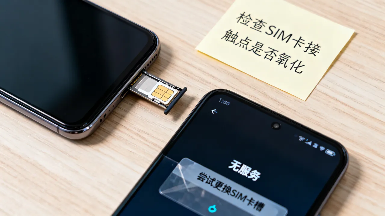 为什么明明有sim卡却无服务器，sim卡显示无服务器怎么解决？