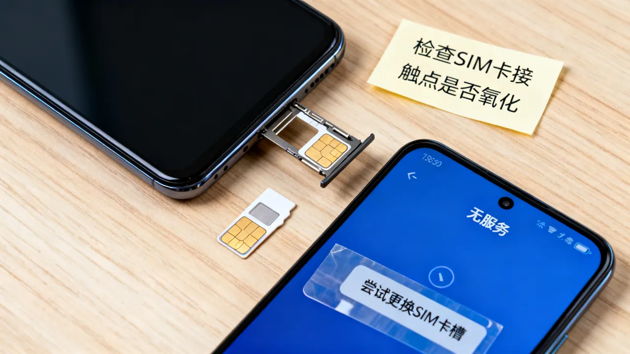为什么明明有sim卡却无服务器，sim卡显示无服务器怎么解决？