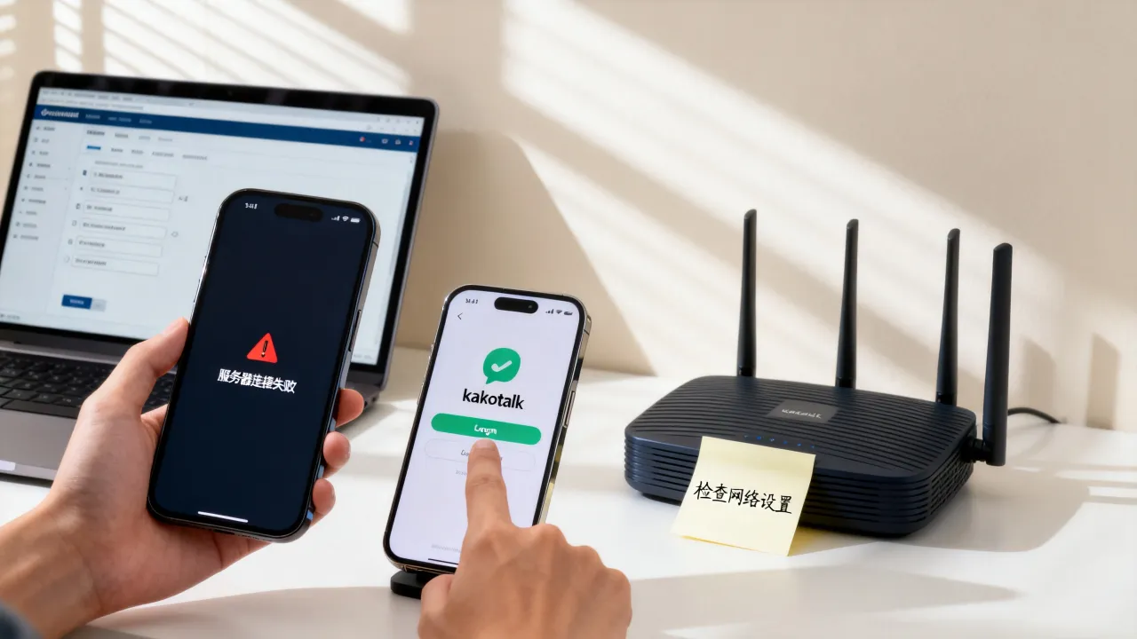 kakaotalk为什么总是显示服务器，连接不上怎么解决