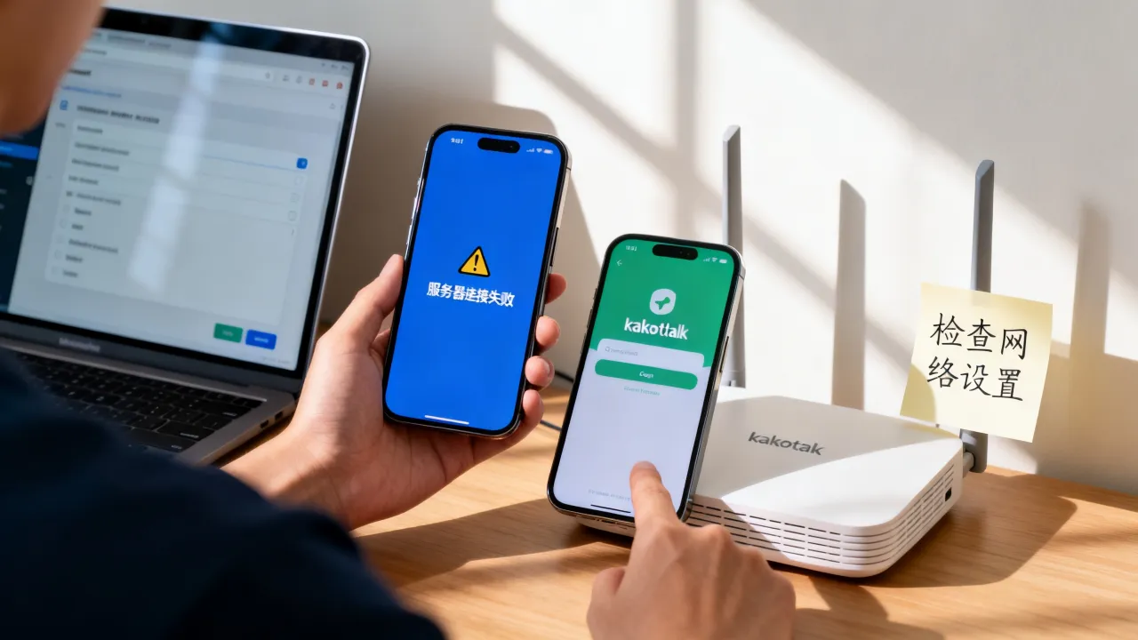 kakaotalk为什么总是显示服务器，连接不上怎么解决