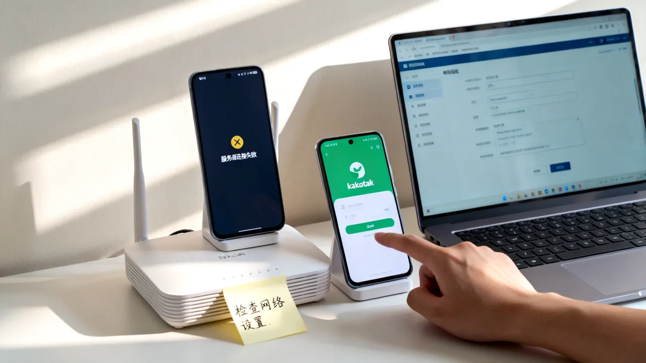 kakaotalk为什么总是显示服务器，连接不上怎么解决