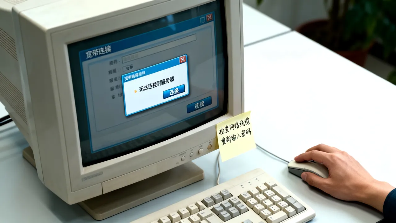 XP怎么重新连接宽带连接服务器，XP宽带连接不上服务器怎么办