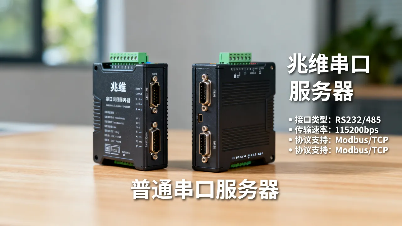兆维串口服务器和普通串口服务器有何区别，怎么选