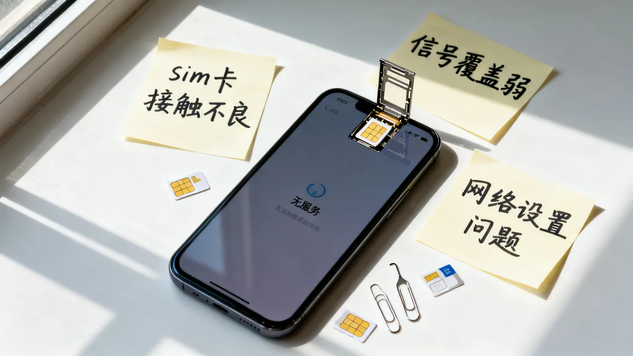 为什么移动sim卡显示无服务器？是什么原因怎么解决？