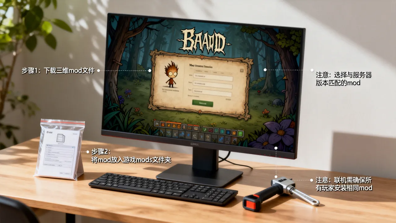 饥荒服务器三维mod怎么安装？联机加mod有什么注意事项。