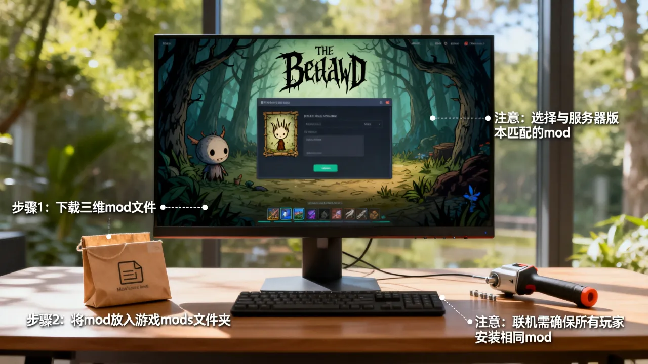 饥荒服务器三维mod怎么安装？联机加mod有什么注意事项。