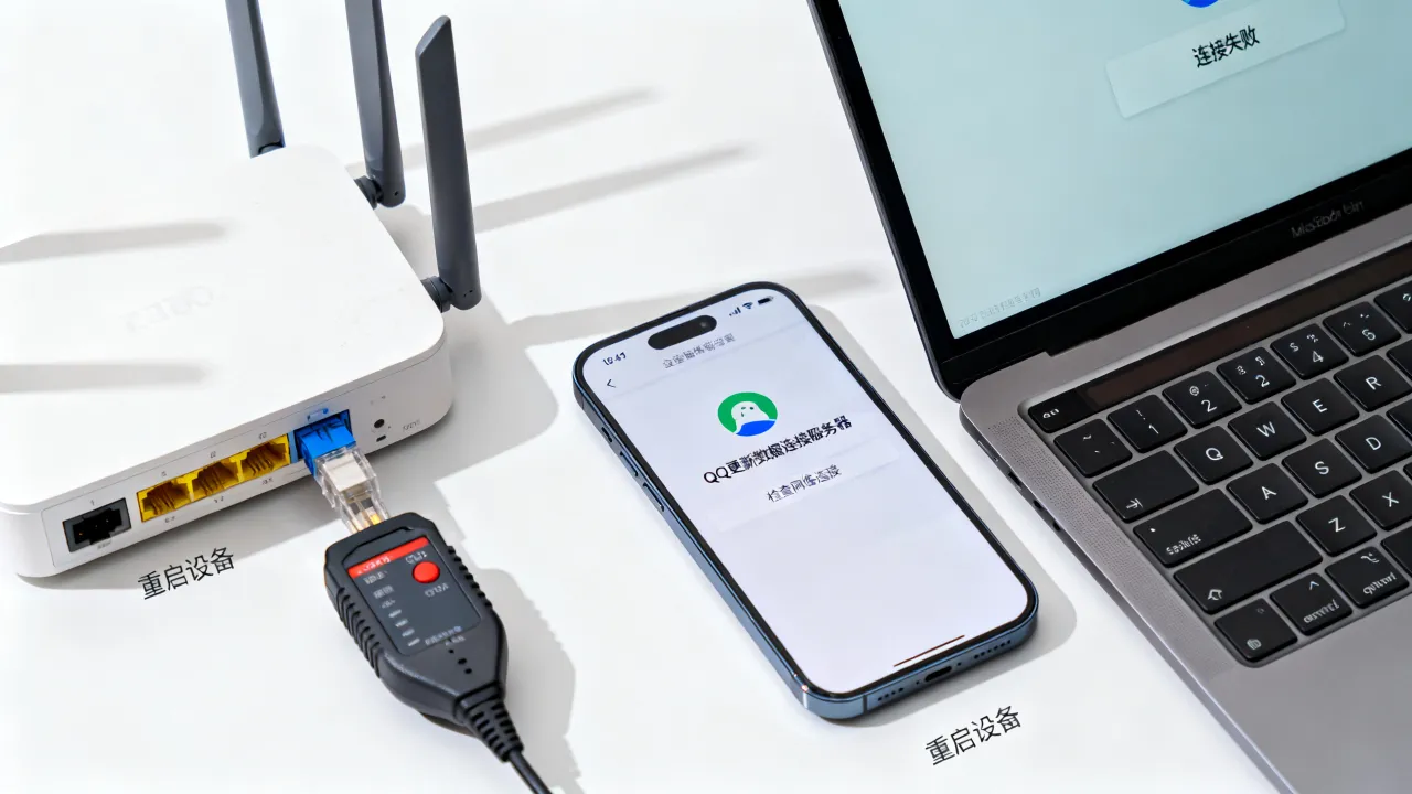 QQ为什么要更新数据连接服务器，连接失败怎么解决？