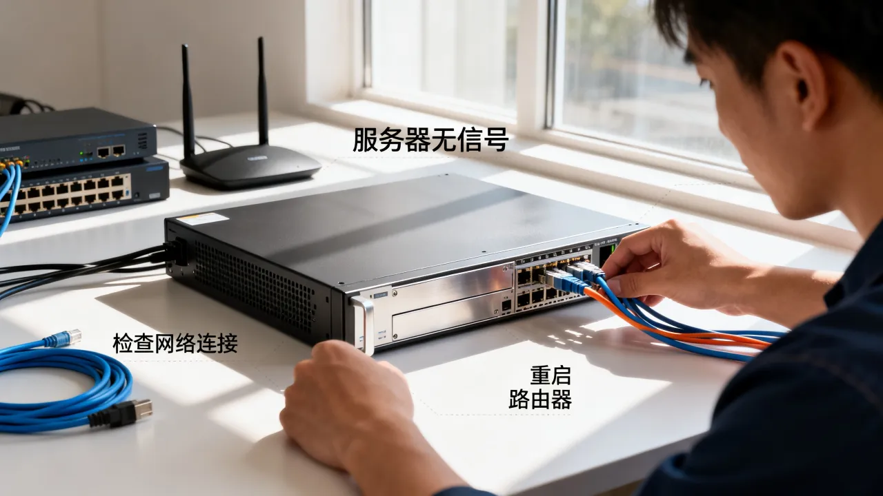 服务器为什么没信号，服务器没信号是什么原因怎么解决？