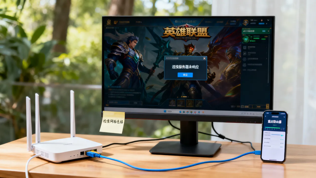 为什么我的lol连不上服务器未响应，lol排队进不去游戏怎么办